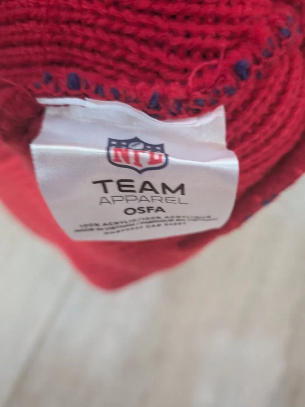 Buffalo Bills NFL Knit Pom Beanie Hat One Size Blue Red White
